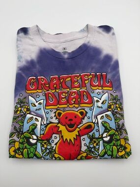 2021 Ripple Junction Grateful Dead Bear Turtles Purple Tie Dye T-Shirt Size M